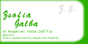 zsofia galba business card